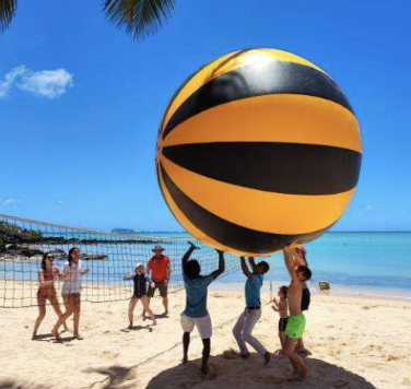 Mega Volley — team activity in Mauritius